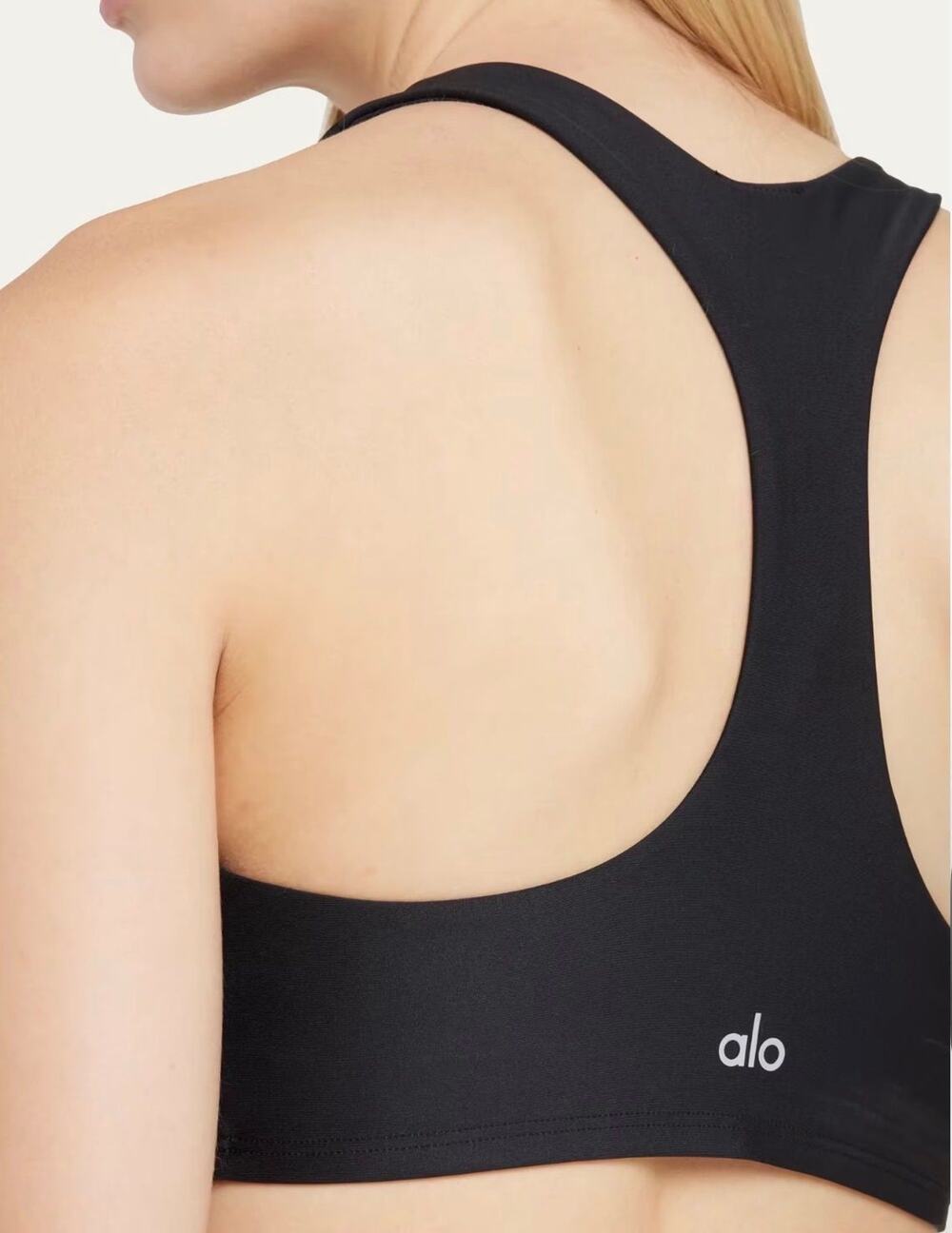 Alo Yoga black V-neck sports bra